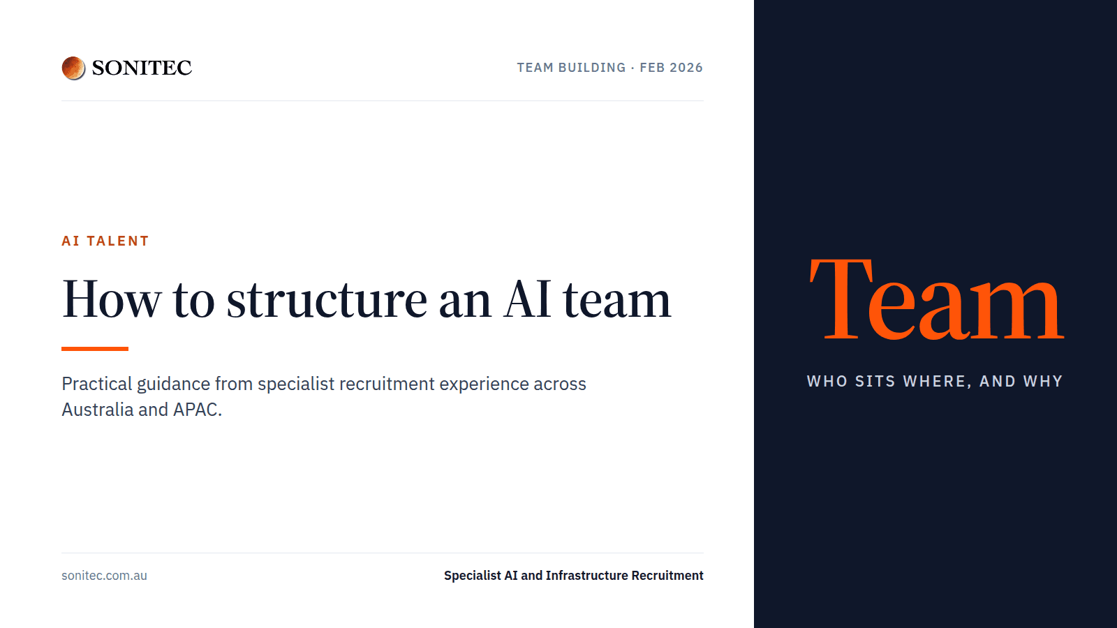 How to Structure an AI Team